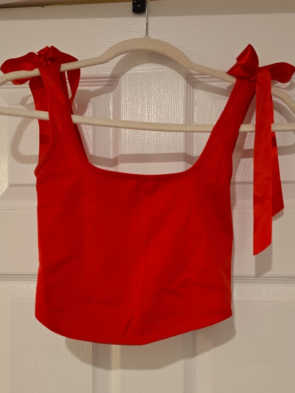 Altar'd State Red Tie-Shoulder Crop Top